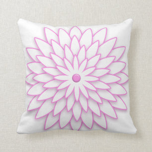Abstrakte geometrische rosa Blume Kissen