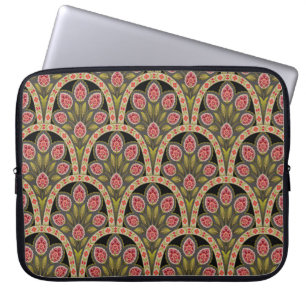 abstrakte geometrische Schleimmotif-Blume-Musterku Laptopschutzhülle