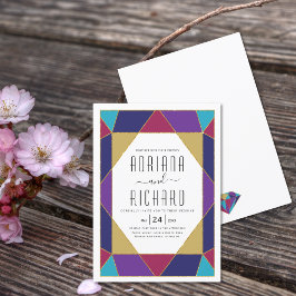 Abstrakte geometrische Schmuckmauer Einladung