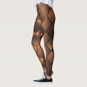 Abstrakte geometrische Schokoladenbeschaffenheit Leggings