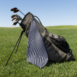Abstrakte geometrische Schwarz-Weiß-Streifen Golfhandtuch