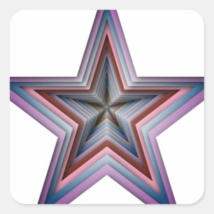 abstrakte geometrische Starkunst Quadratischer Aufkleber