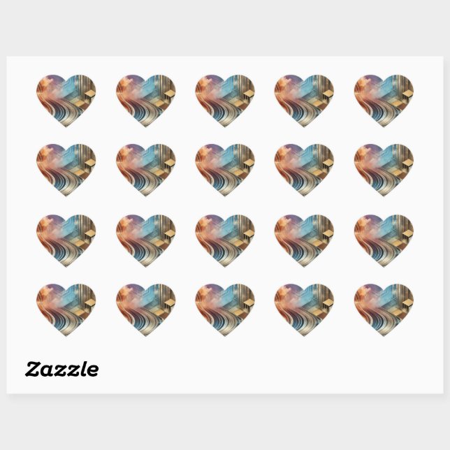 Abstrakte geometrische Stickers (Blatt)