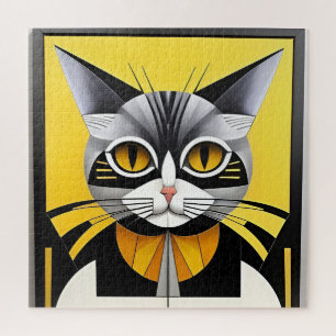 Abstrakte geometrische stilisierte Katze