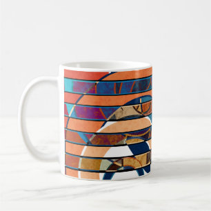 Abstrakte geometrische Streifen Kaffeetasse