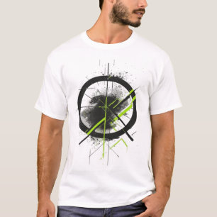 Abstrakte geometrische Trash-Polka-Cyber-Grafik T-Shirt