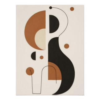 Abstrakte geometrische Wandkunst | Mid-Century-Mod Poster
