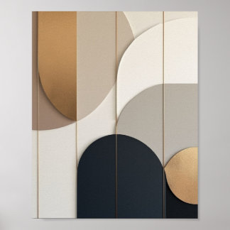 Abstrakte geometrische Wandkunst Poster
