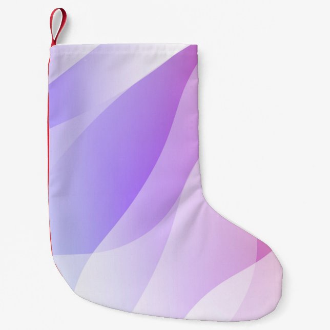 Abstrakte Geometrische Wellenform mit glattem Soft Kleiner Weihnachtsstrumpf (Vorderseite)