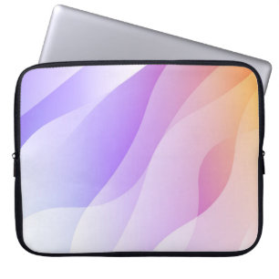Abstrakte Geometrische Wellenform mit glattem Soft Laptopschutzhülle
