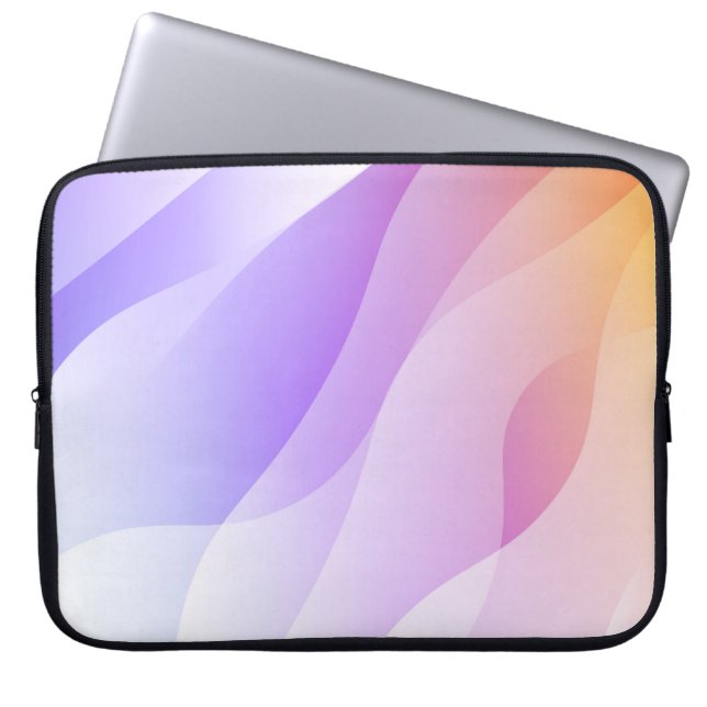 Abstrakte Geometrische Wellenform mit glattem Soft Laptopschutzhülle (Vorderseite)