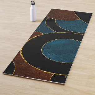 Abstrakte geometrische Zirkel Gold Glitzer Foil Yogamatte