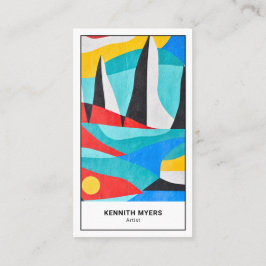 Abstrakte Geschäftstätigkeit | Minimalistische Vis Visitenkarte