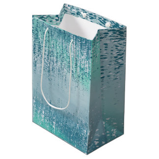 Abstrakte Geschenktüten mit Farbspritzern Mittlere Geschenktüte
