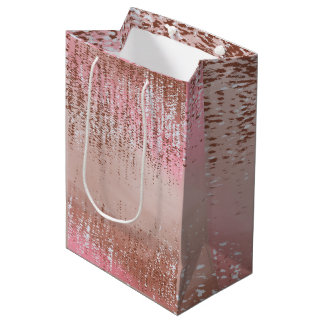 Abstrakte Geschenktüten mit Farbspritzern Mittlere Geschenktüte