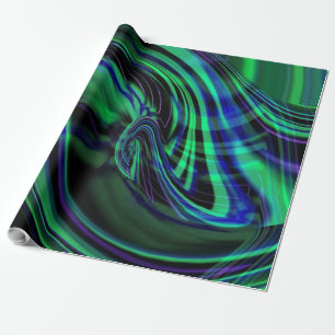 Abstrakte Geschenkwrake von Aurora Borealis Geschenkpapier
