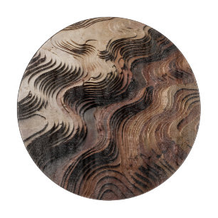 Abstrakte geschichtete Holz-Topographie-Wellen Schneidebrett