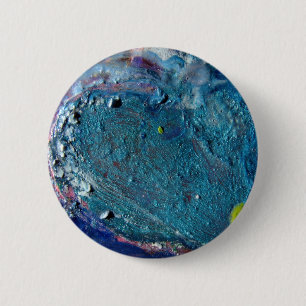 Abstrakte geschmolzene Crayon Collage Button