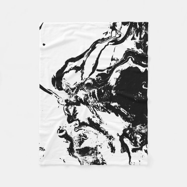 Abstrakte Gesichter Kunst Fleecedecke (Vorderseite)