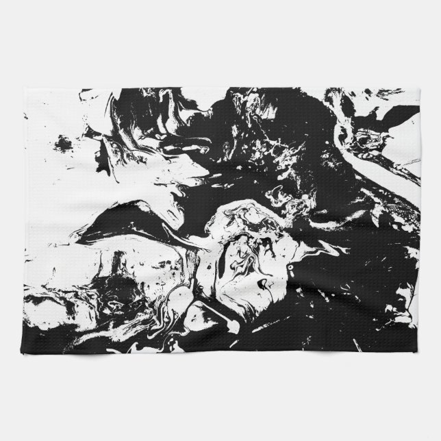 Abstrakte Gesichter Kunst Geschirrtuch (Horizontal)