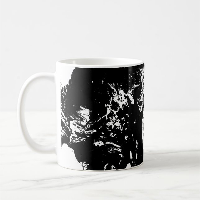 Abstrakte Gesichter Tasse der Kunst (Links)
