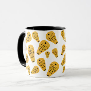 Abstrakte Gesichtskunst mit Aborigines-Stammes-Tat Tasse