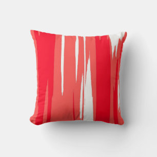 Abstrakte Gestaltung von Red White Paint Art Kissen