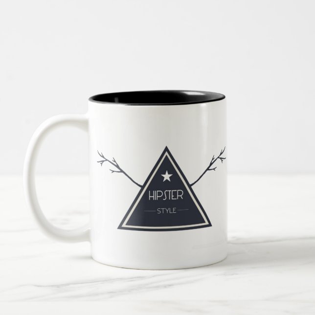 abstrakte Gestaltung Zweifarbige Tasse (Links)