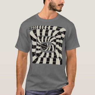 Abstrakte gestreifte Schlange T-Shirt