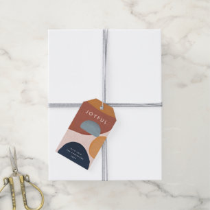 Abstrakte gestrichene Formen - Weihnachtsgeschenk- Geschenkanhänger