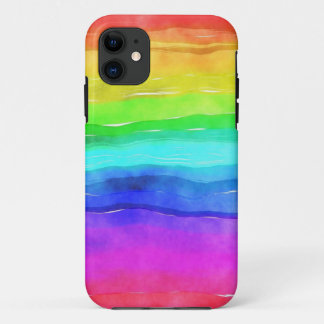 Abstrakte gestrichene Streifen Regenbogen Case-Mate iPhone Hülle