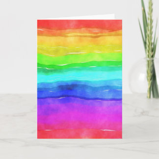 Abstrakte gestrichene Streifen Regenbogen Karte