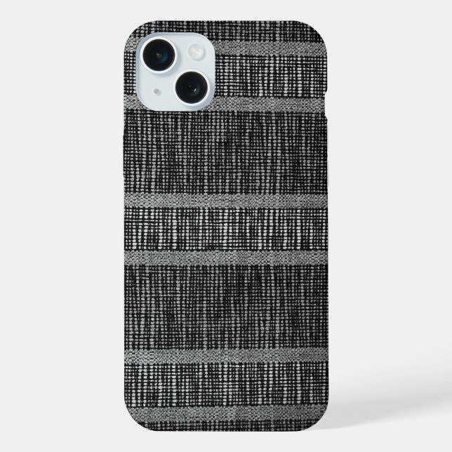 Abstrakte gestrickte Textur iPhone 15 Plus Hülle (Rückseite)