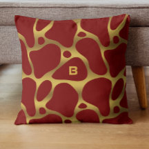 Abstrakte Giraffenmuster in Rot und Gold