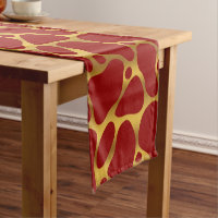 Abstrakte Giraffenmuster in Rot und Gold