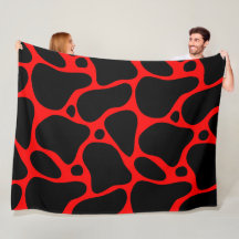 Abstrakte Giraffenmuster in Rot und Schwarz