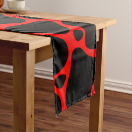 Abstrakte Giraffenmuster Schwarz/Rot Großer Tischläufer