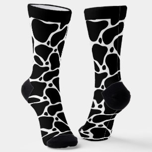 Abstrakte Giraffensocken in Schwarzweiß Socken