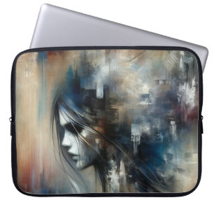 Abstrakte Girl-Malerei Laptopschutzhülle