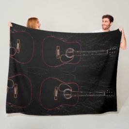 Abstrakte Gitarre Fleecedecke