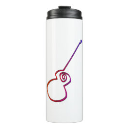 Abstrakte Gitarre - Minimalistische Linie Art Thermosbecher