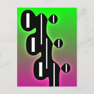 Abstrakte Gitarre Postkarte