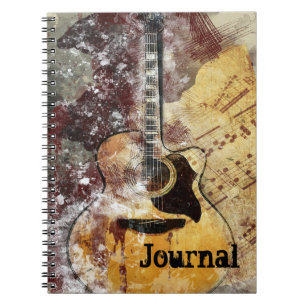 Abstrakte Gitarren-Entwurfs-Zeitschrift Notizblock