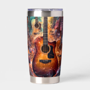 ✨Abstrakte Gitarren-Symphonie-Musik-Kunst Thermobecher