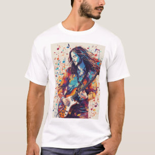Abstrakte Gitarrenmusik Kunst, Dichtung und Musik T-Shirt