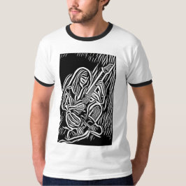 Abstrakte Gitarrenspielerin Musikerin Originale Ku T-Shirt