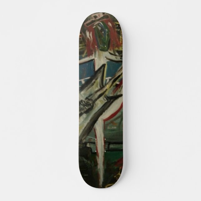 Abstrakte Gitarrist Skateboard (Vorne)