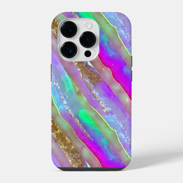 Abstrakte Glaskunst iPhone 14 Pro Hülle (Rückseite)