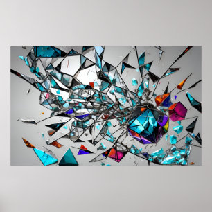 Abstrakte Glaskunstkunst Poster