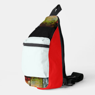 Abstrakte Glitch-Art-Digitale Verzerrung Gitter Crossbody Bag